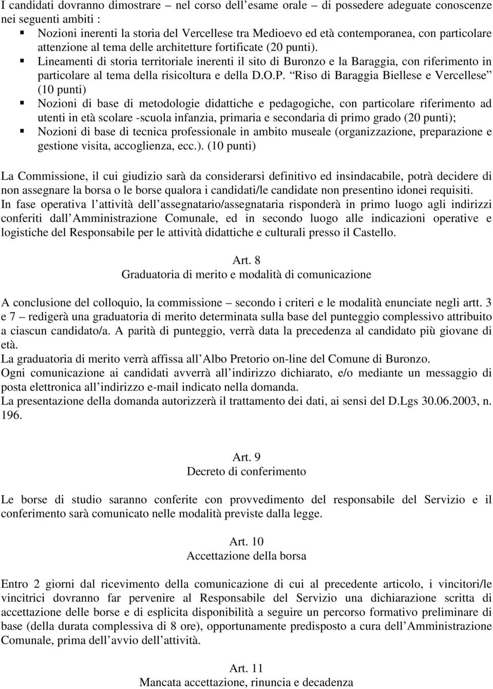 Lineamenti di storia territoriale inerenti il sito di Buronzo e la Baraggia, con riferimento in particolare al tema della risicoltura e della D.O.P.