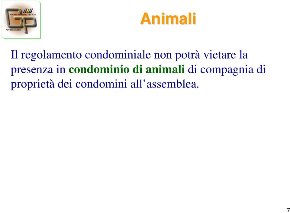 condominio di animali di compagnia