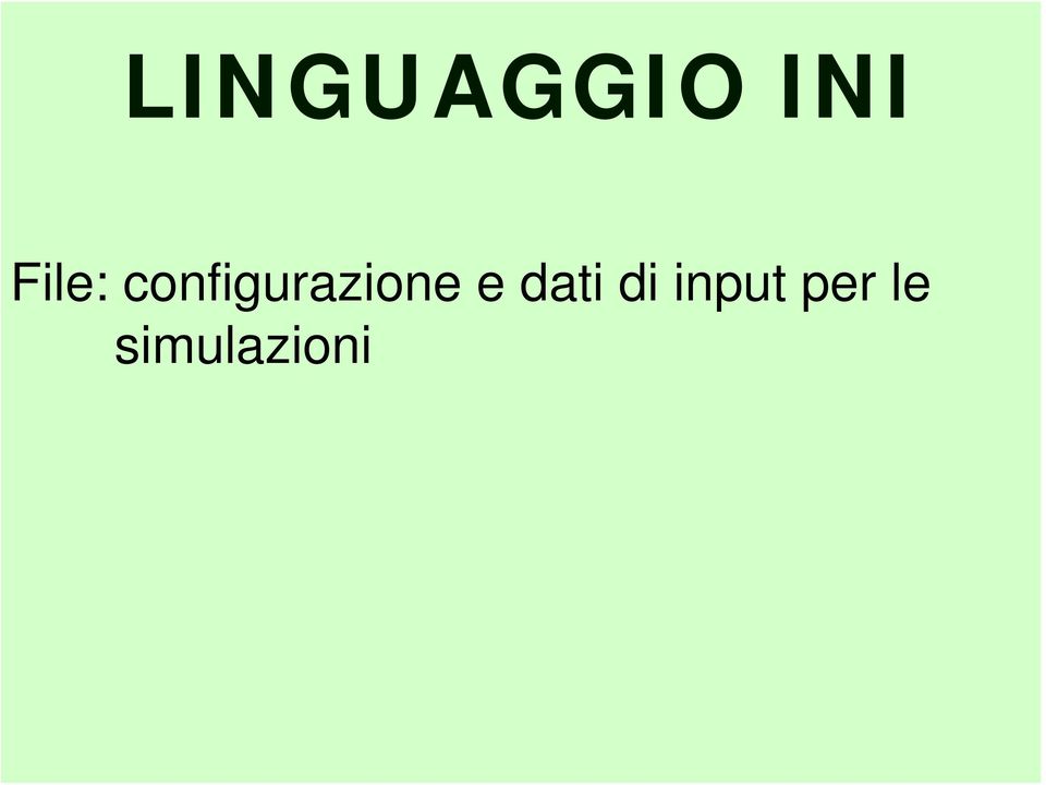 configurazione e