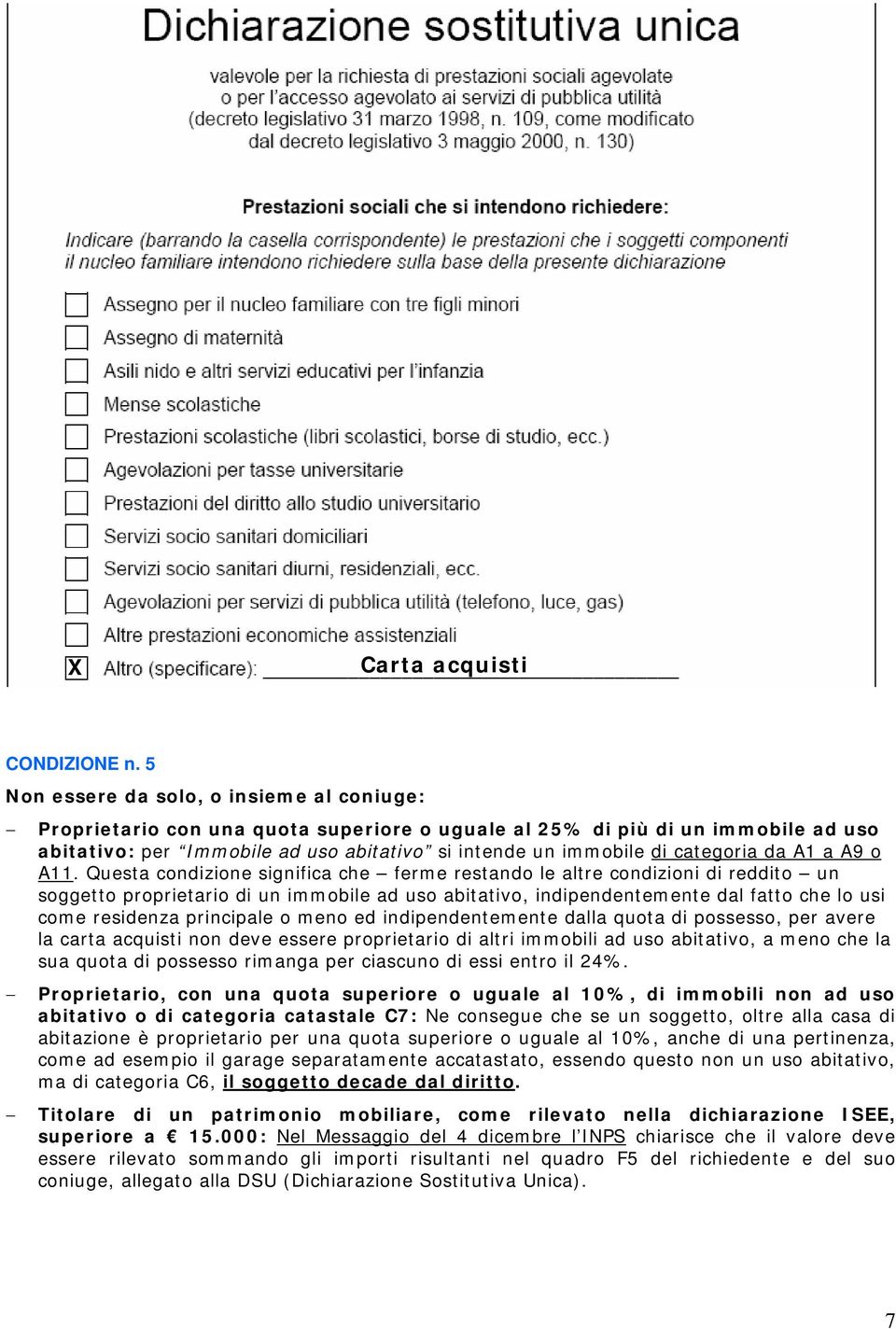 categoria da A1 a A9 o A11.