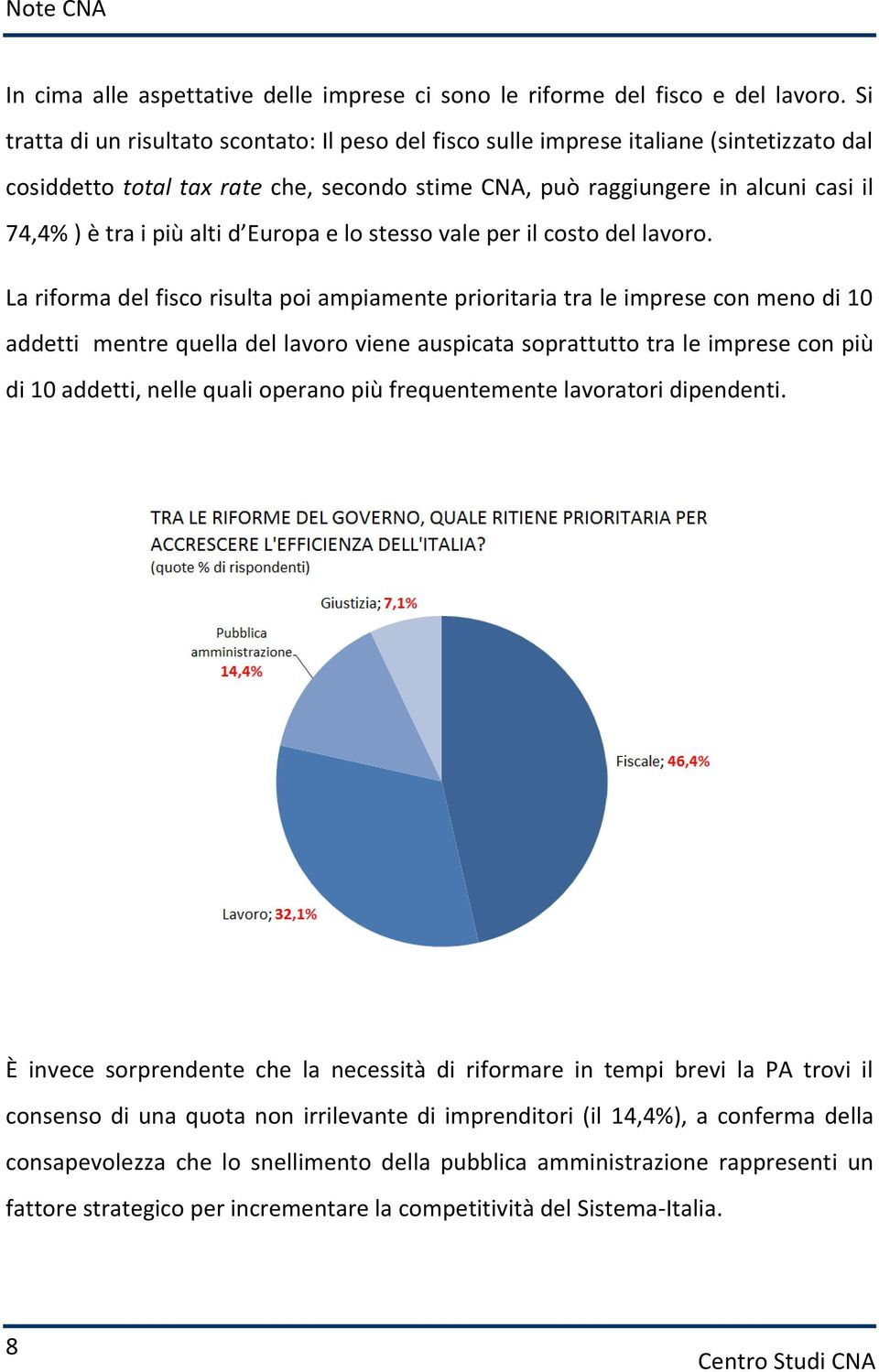 alti d Europa e lo stesso vale per il costo del lavoro.