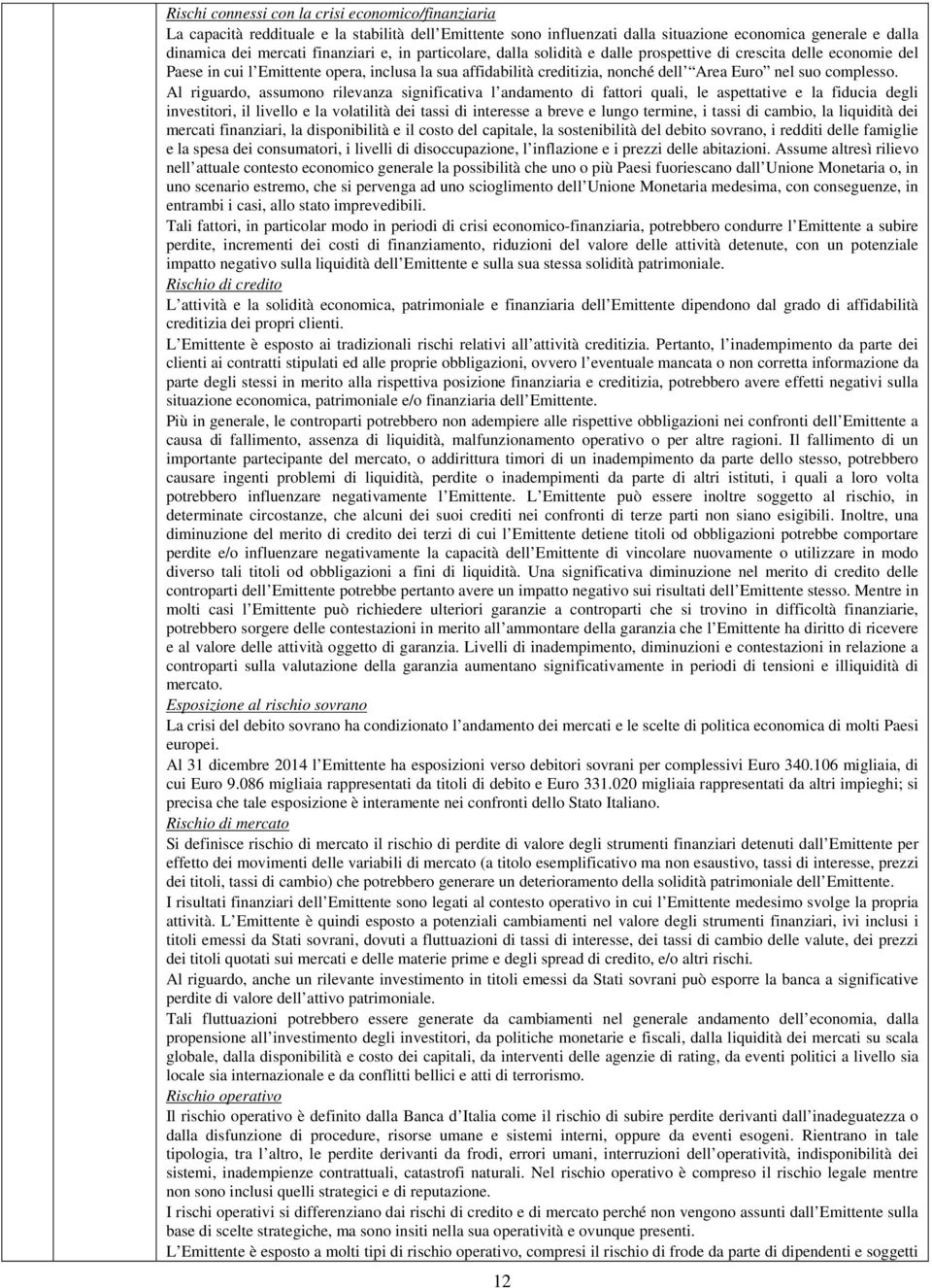 Al riguardo, assumono rilevanza significativa l andamento di fattori quali, le aspettative e la fiducia degli investitori, il livello e la volatilità dei tassi di interesse a breve e lungo termine, i