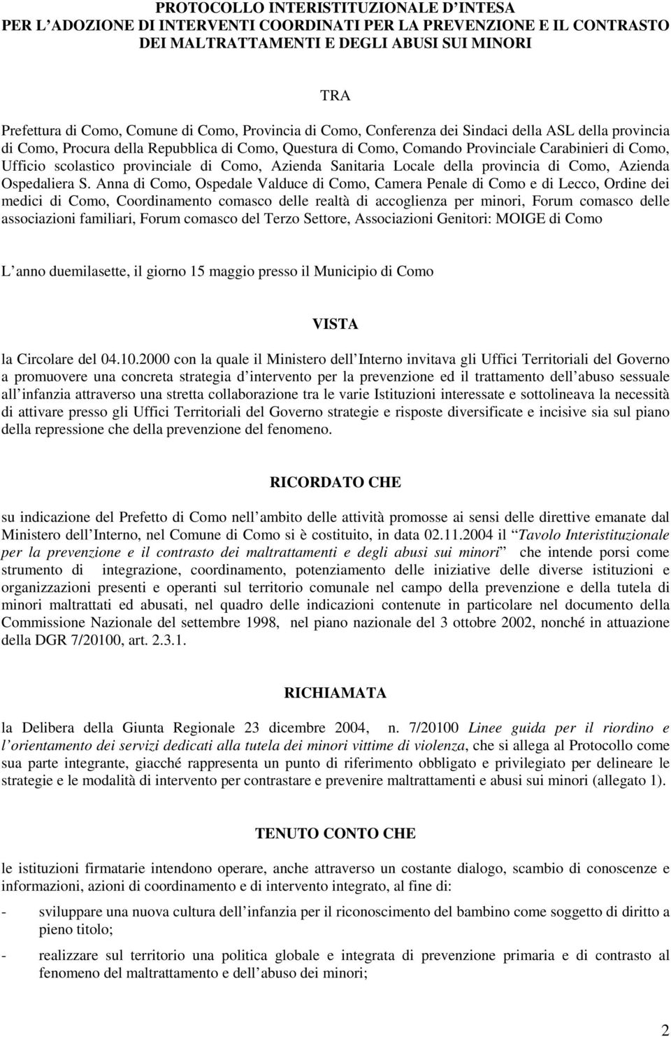 provinciale di Como, Azienda Sanitaria Locale della provincia di Como, Azienda Ospedaliera S.