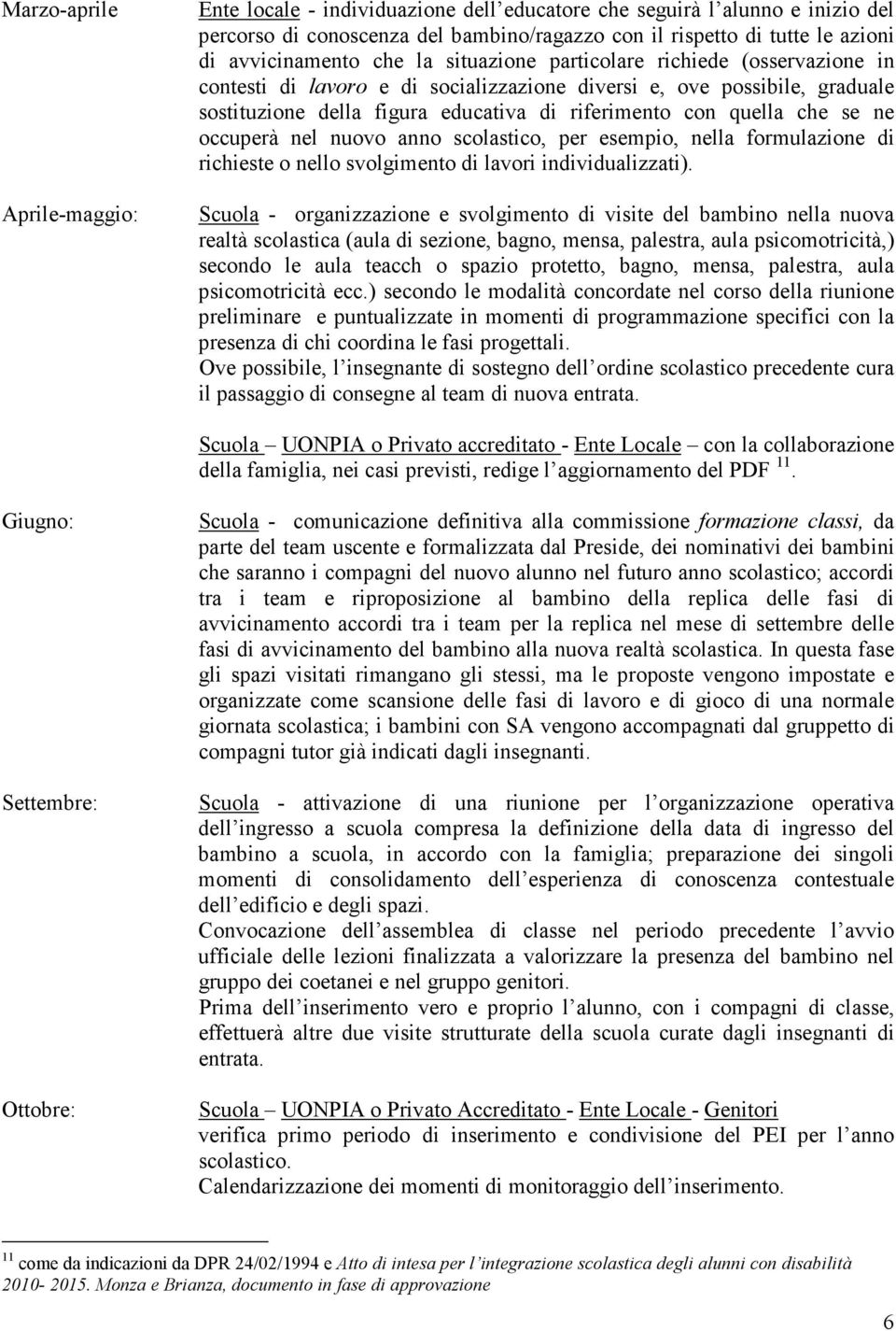 quella che se ne occuperà nel nuovo anno scolastico, per esempio, nella formulazione di richieste o nello svolgimento di lavori individualizzati).