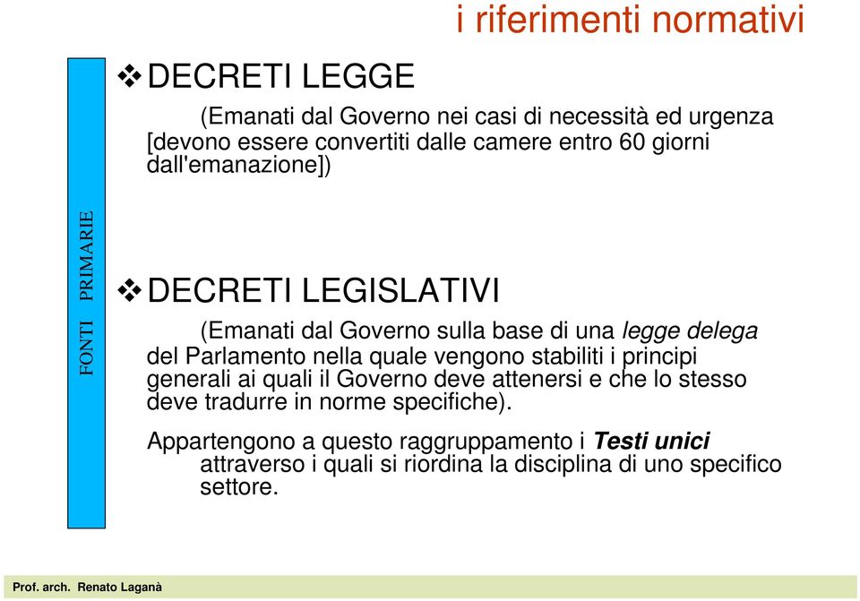 Parlamento nella quale vengono stabiliti i principi generali ai quali il Governo deve attenersi e che lo stesso deve tradurre in