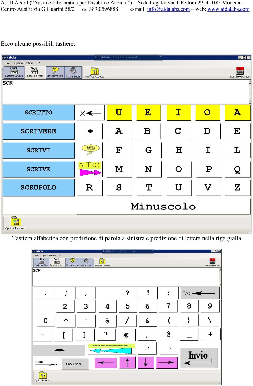 predizione di parola a sinistra