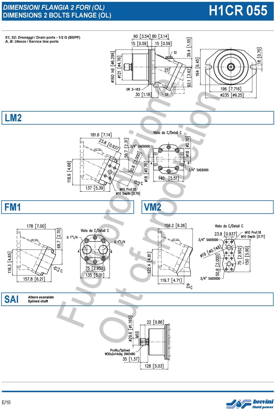 ports - 1/2 G (BSPP) A, B: Utenze / Service line