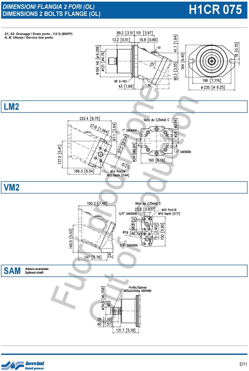 ports - 1/2 G (BSPP) A, B: Utenze / Service line