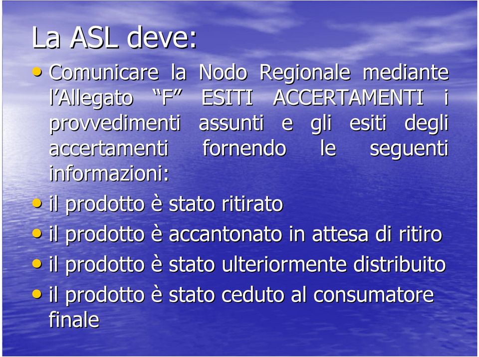 informazioni: il prodotto è stato ritirato il prodotto è accantonato in attesa di