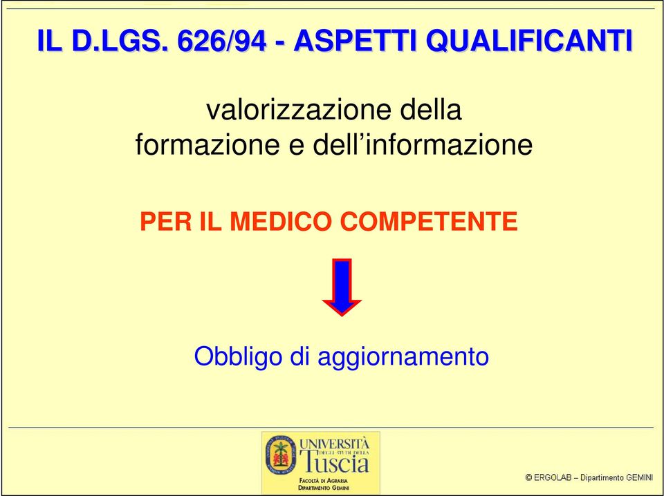 valorizzazione della formazione e