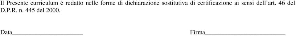 sostitutiva di certificazione ai