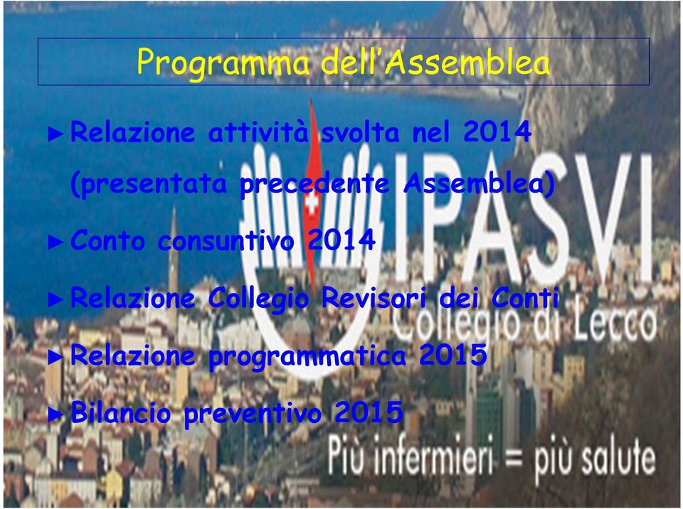 consuntivo 2014 Relazione Collegio Revisori dei