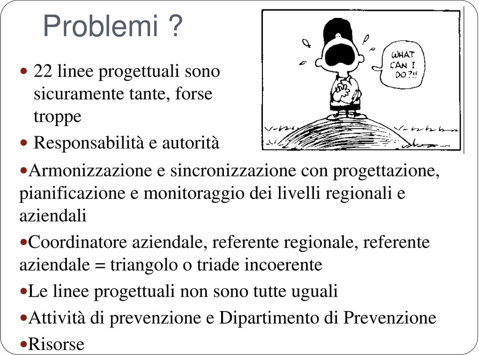 sincronizzazione con progettazione, pianificazione e monitoraggio dei livelli regionali e aziendali