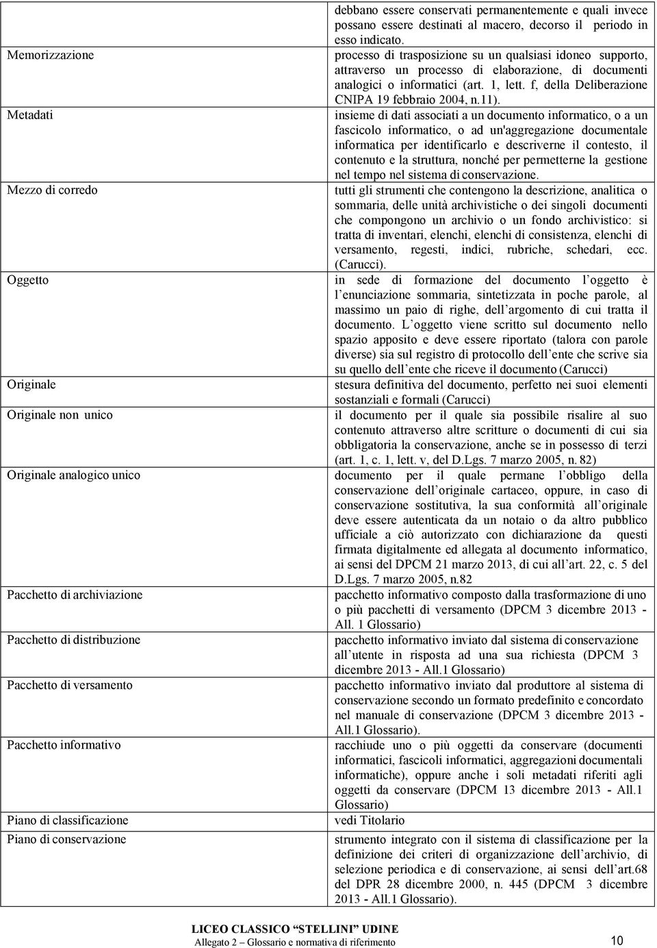 f, della Deliberazione CNIPA 19 febbraio 2004, n.11).