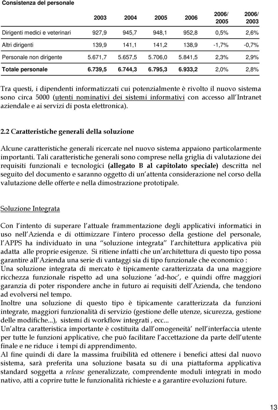 933,2 2,0% 2,8% Tra questi, i dipendenti informatizzati cui potenzialmente è rivolto il nuovo sistema sono circa 5000 (utenti nominativi dei sistemi informativi con accesso all Intranet aziendale e