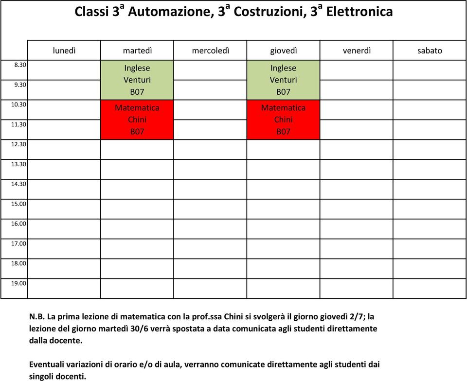 La prima lezione di matematica con