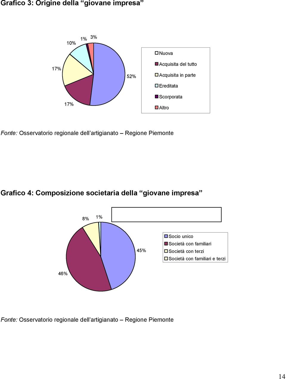 Grafico 4: Composizione societaria della giovane impresa 8% 1% 45% Socio