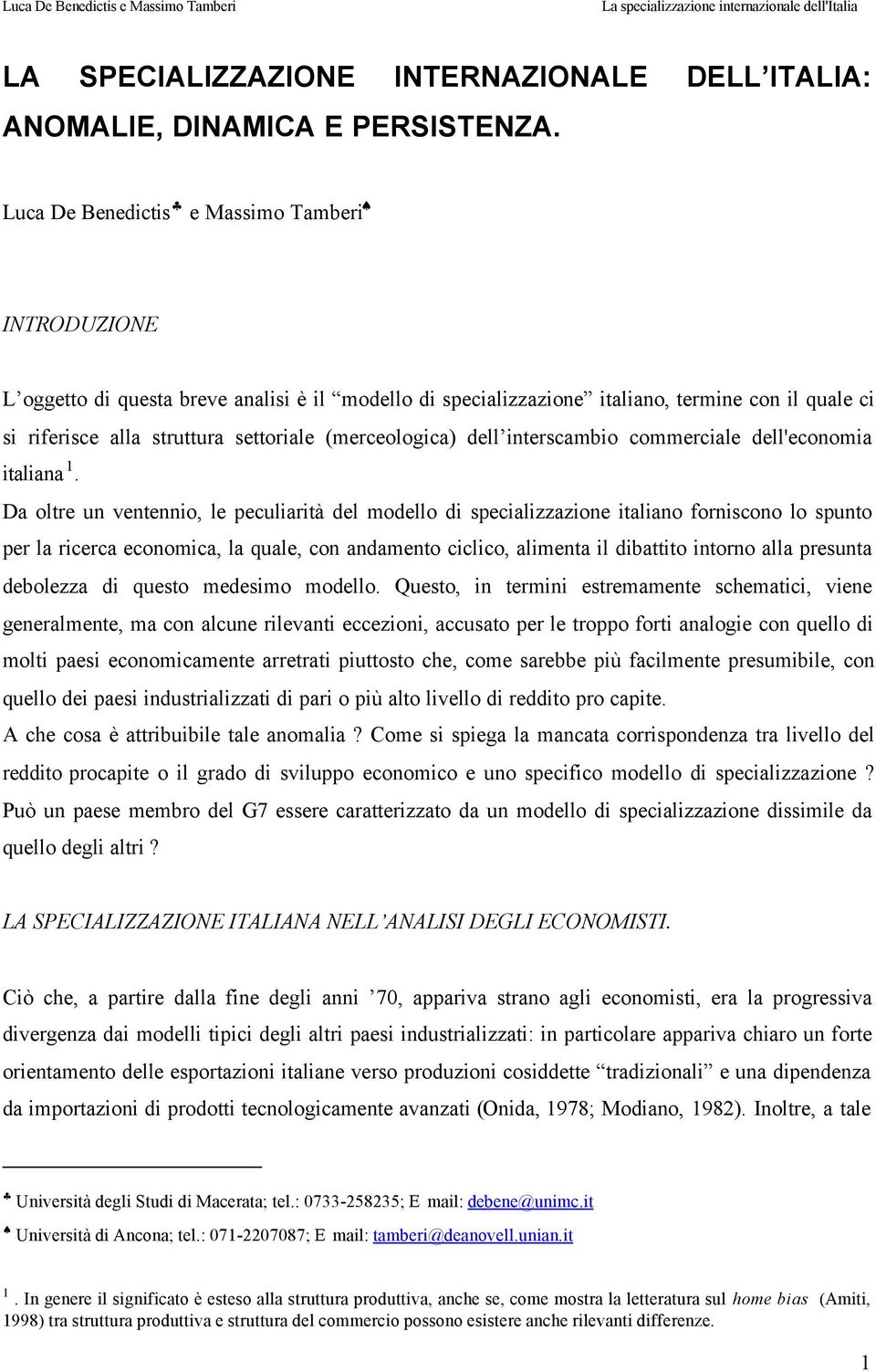 (merceologica) dell interscambio commerciale dell'economia italiana 1.