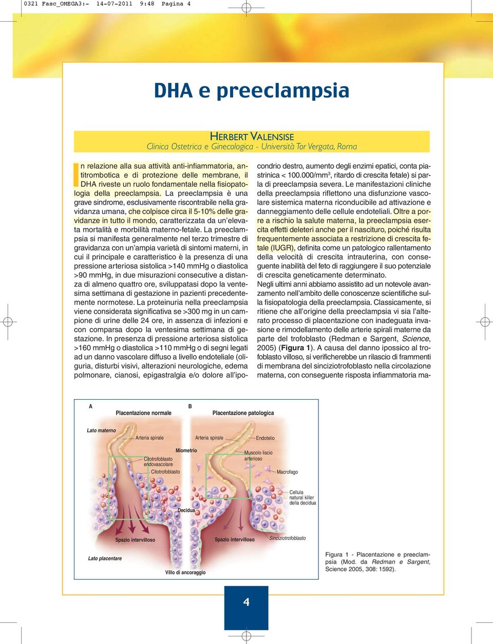 La preeclampsia è una grave sindrome, esclusivamente riscontrabile nella gravidanza umana, che colpisce circa il 5-10% delle gravidanze in tutto il mondo, caratterizzata da un elevata mortalità e