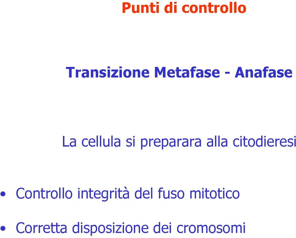 citodieresi Controllo integrità del fuso