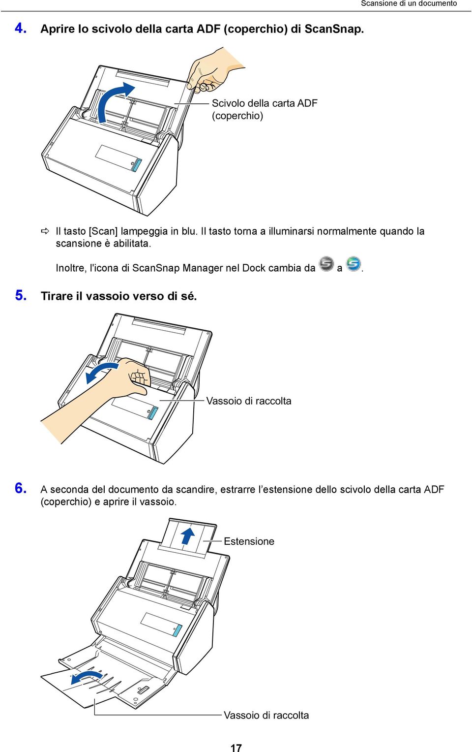 Il tasto torna a illuminarsi normalmente quando la scansione è abilitata.