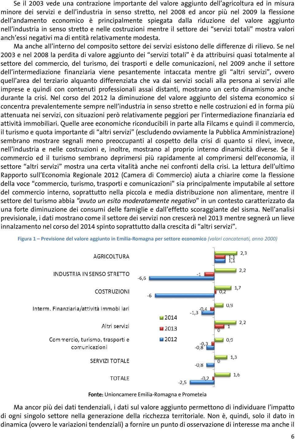 negativi ma di entità relativamente modesta. Ma anche all interno del composito settore dei servizi esistono delle differenze di rilievo.