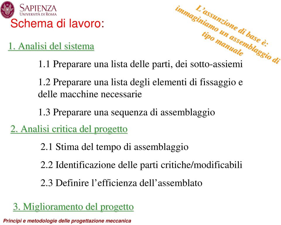 2 Preparare una lista degli elementi di fissaggio e delle macchine necessarie 1.