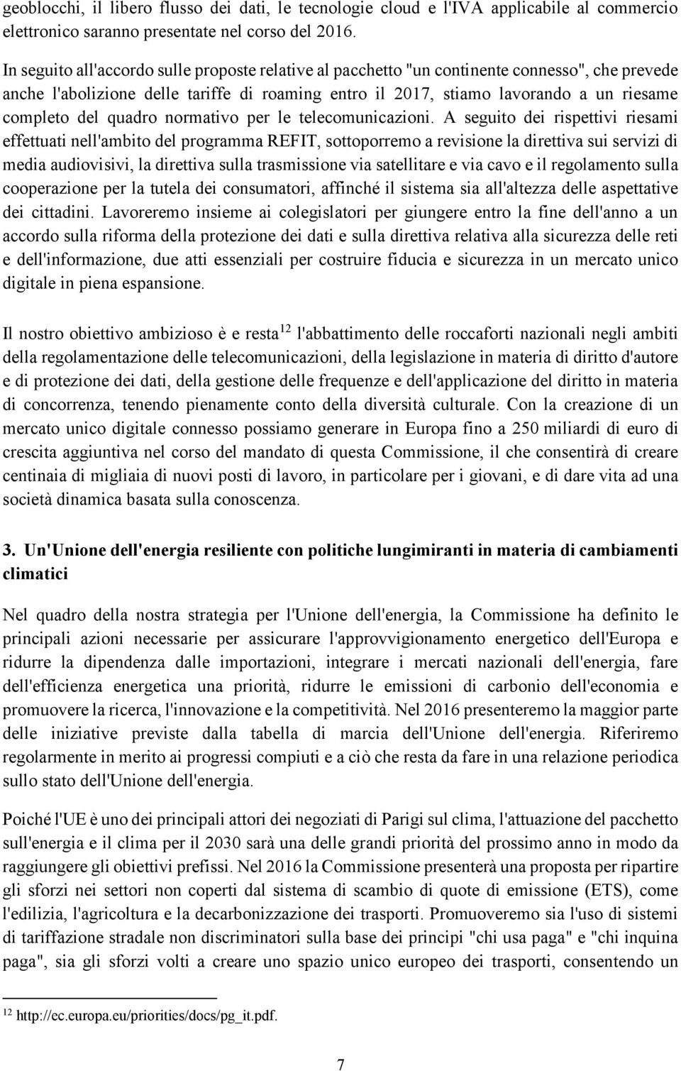 quadro normativo per le telecomunicazioni.