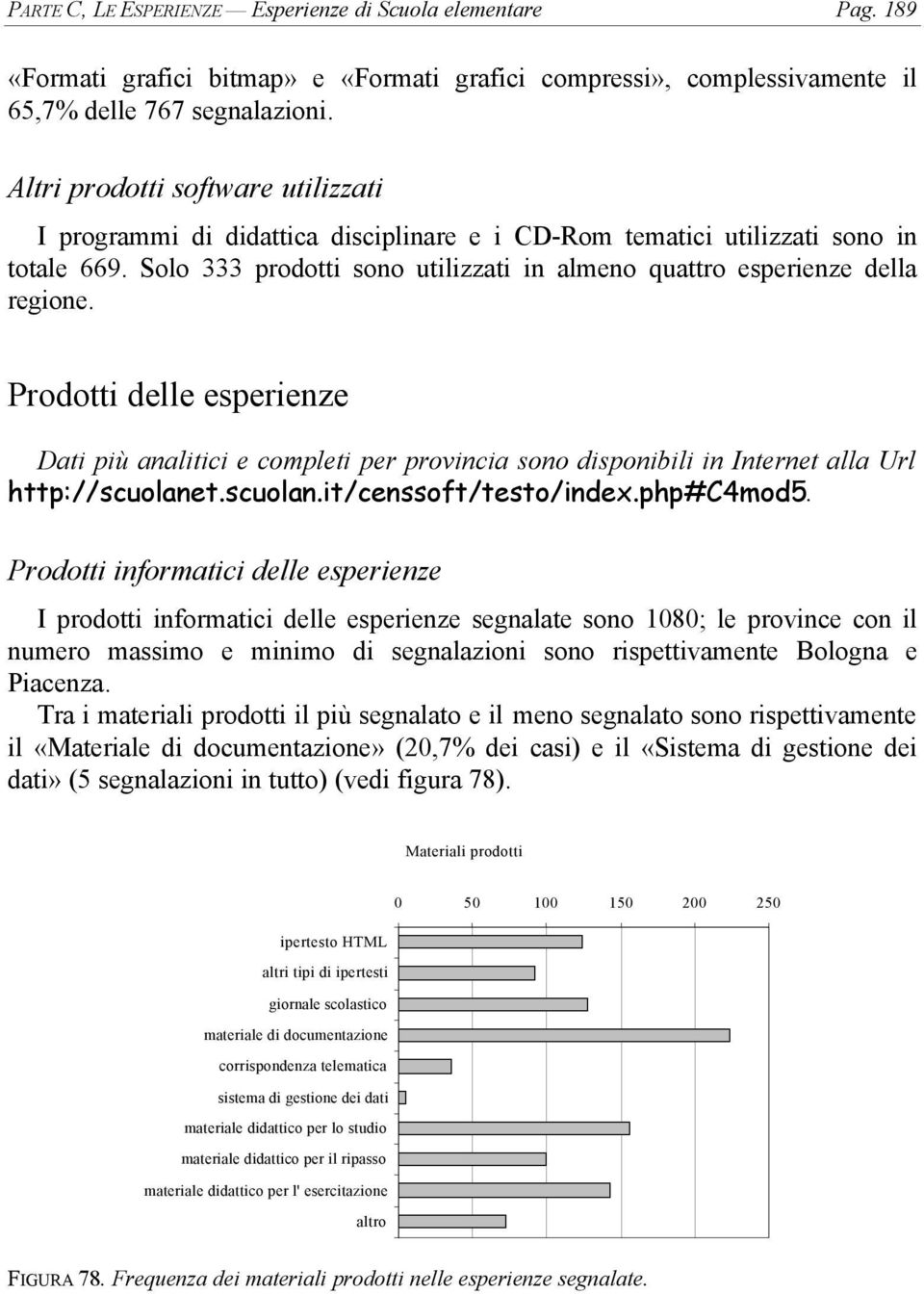 Solo 333 prodotti sono utilizzati in almeno quattro esperienze della regione.