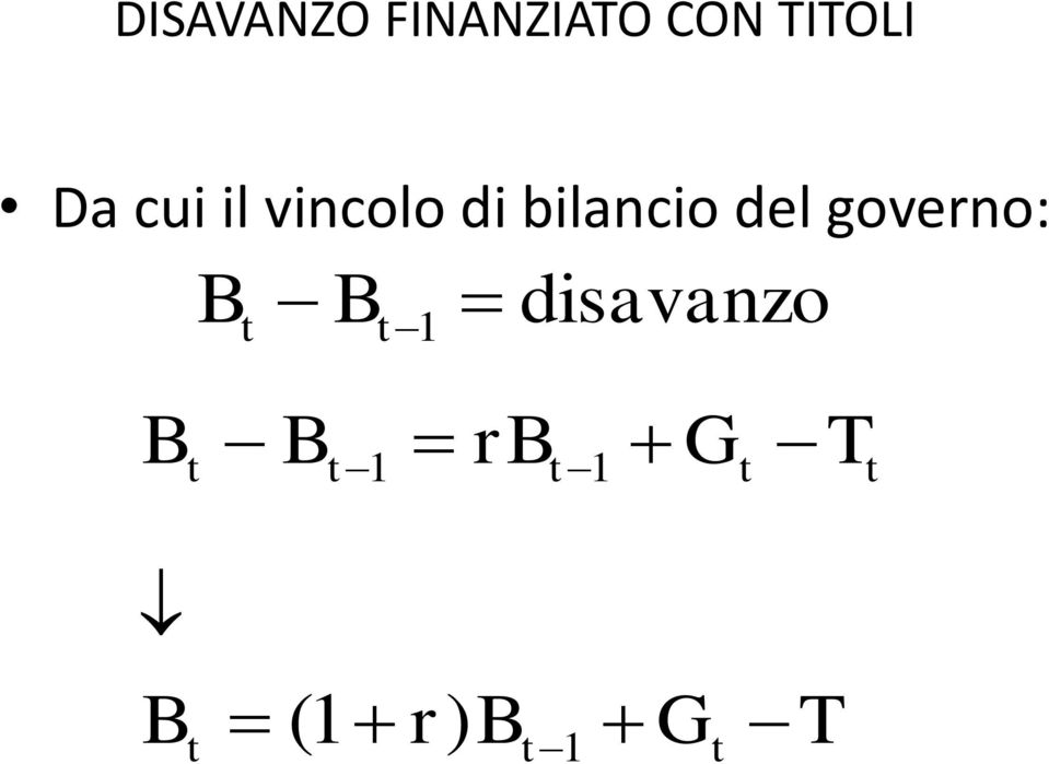 bilancio del governo: