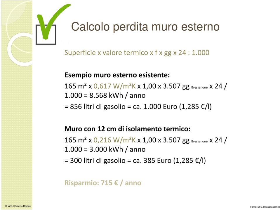 568 kwh / anno = 856 litridi gasolio= ca. 1.