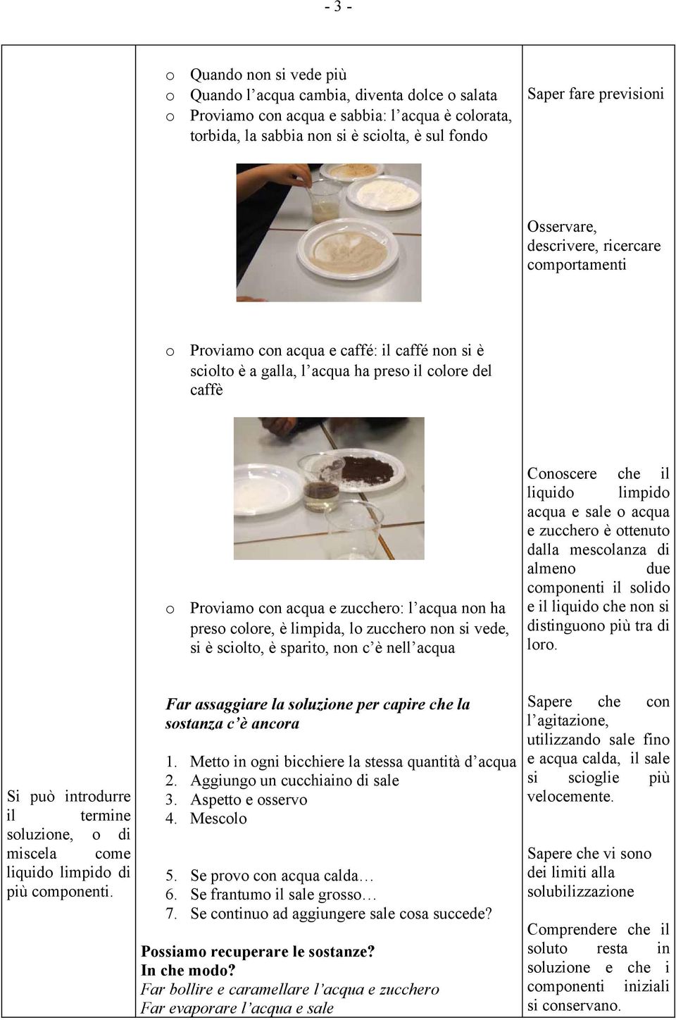 nn si vede, si è scilt, è sparit, nn c è nell acqua Cnscere che il liquid limpid acqua e sale acqua e zuccher è ttenut dalla mesclanza di almen due cmpnenti il slid e il liquid che nn si distingun