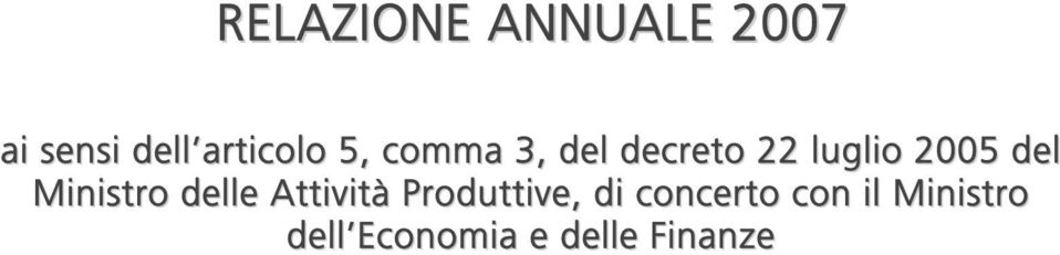 Ministro delle Attività Produttive, di