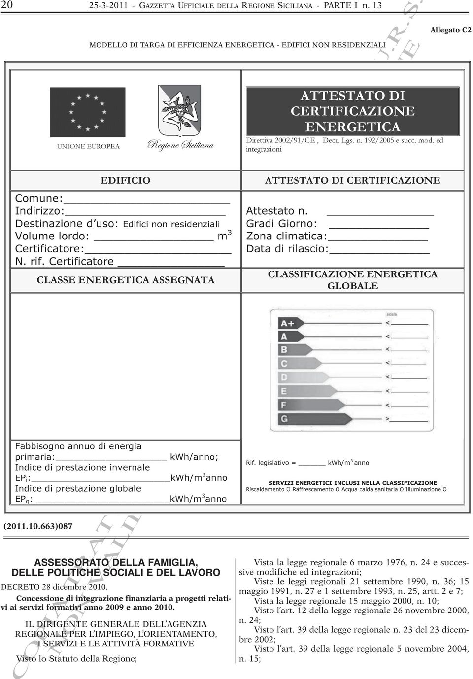 Concessione di integrazione finanziaria a progetti relativi ai servizi formativi anno 2009 e anno 2010.