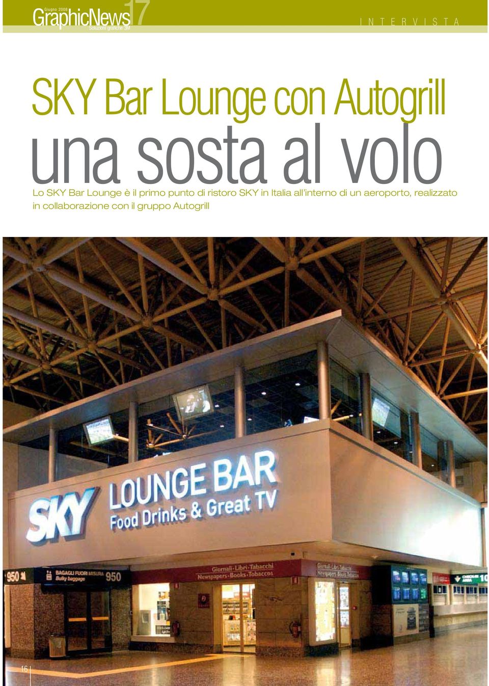 ristoro SKY in Italia all interno di un aeroporto,