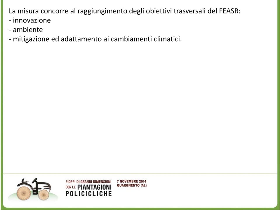 FEASR: innovazione ambiente