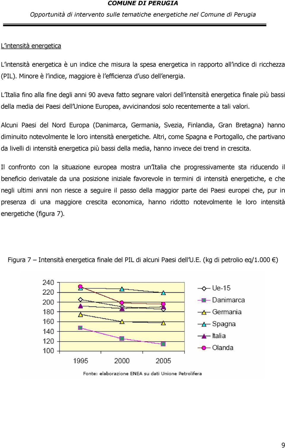 Alcuni Paesi del Nord Europa (Danimarca, Germania, Svezia, Finlandia, Gran Bretagna) hanno diminuito notevolmente le loro intensità energetiche.