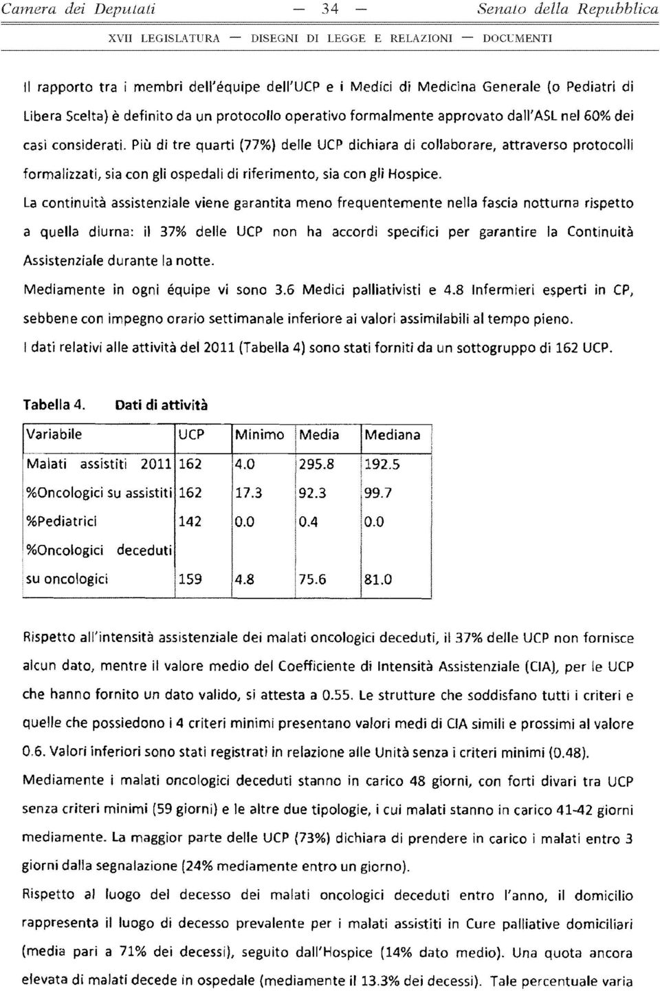 Più di tre quarti (77%) delle UCP dichiara di collaborare, attraverso protocolli formalizzati, sia con gli ospedali di riferimento, sia con gli Hospice.