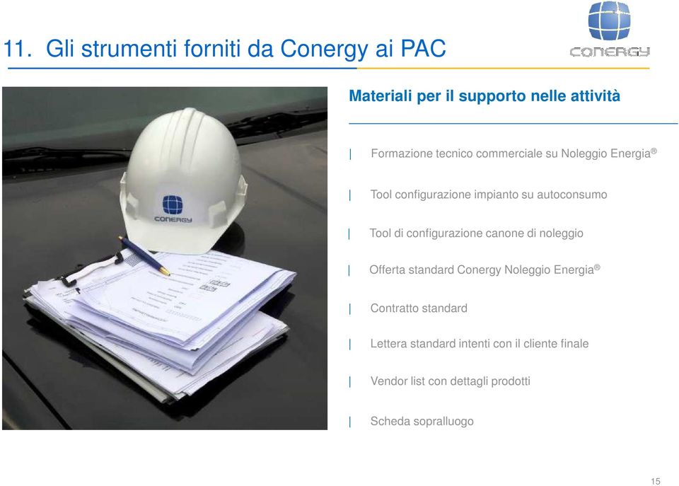 configurazione canone di noleggio Offerta standard Conergy Noleggio Energia Contratto standard