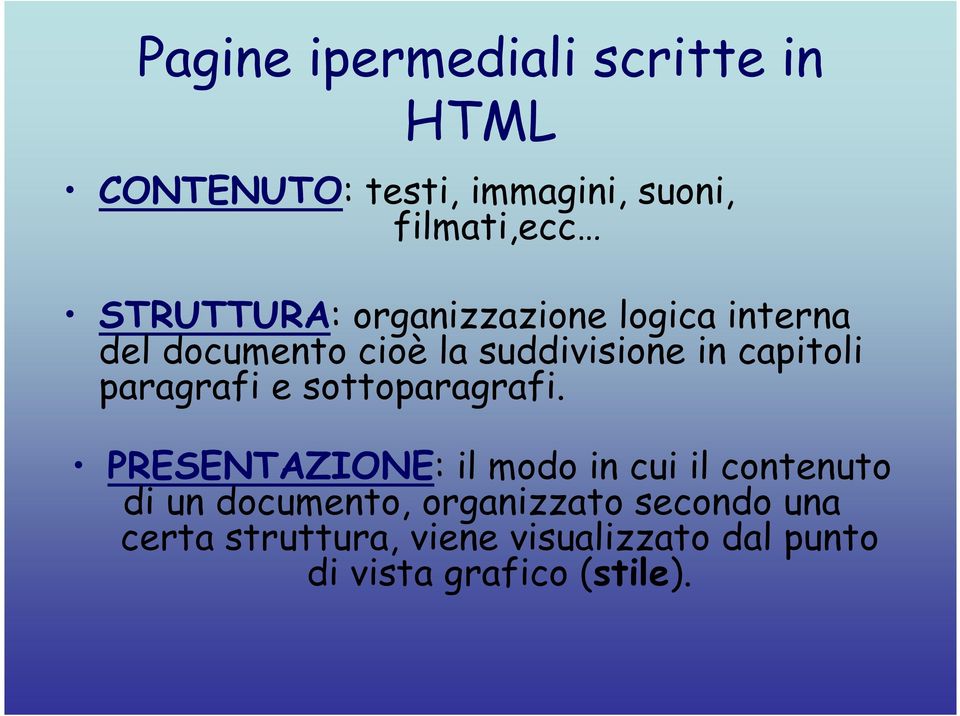 paragrafi e sottoparagrafi.