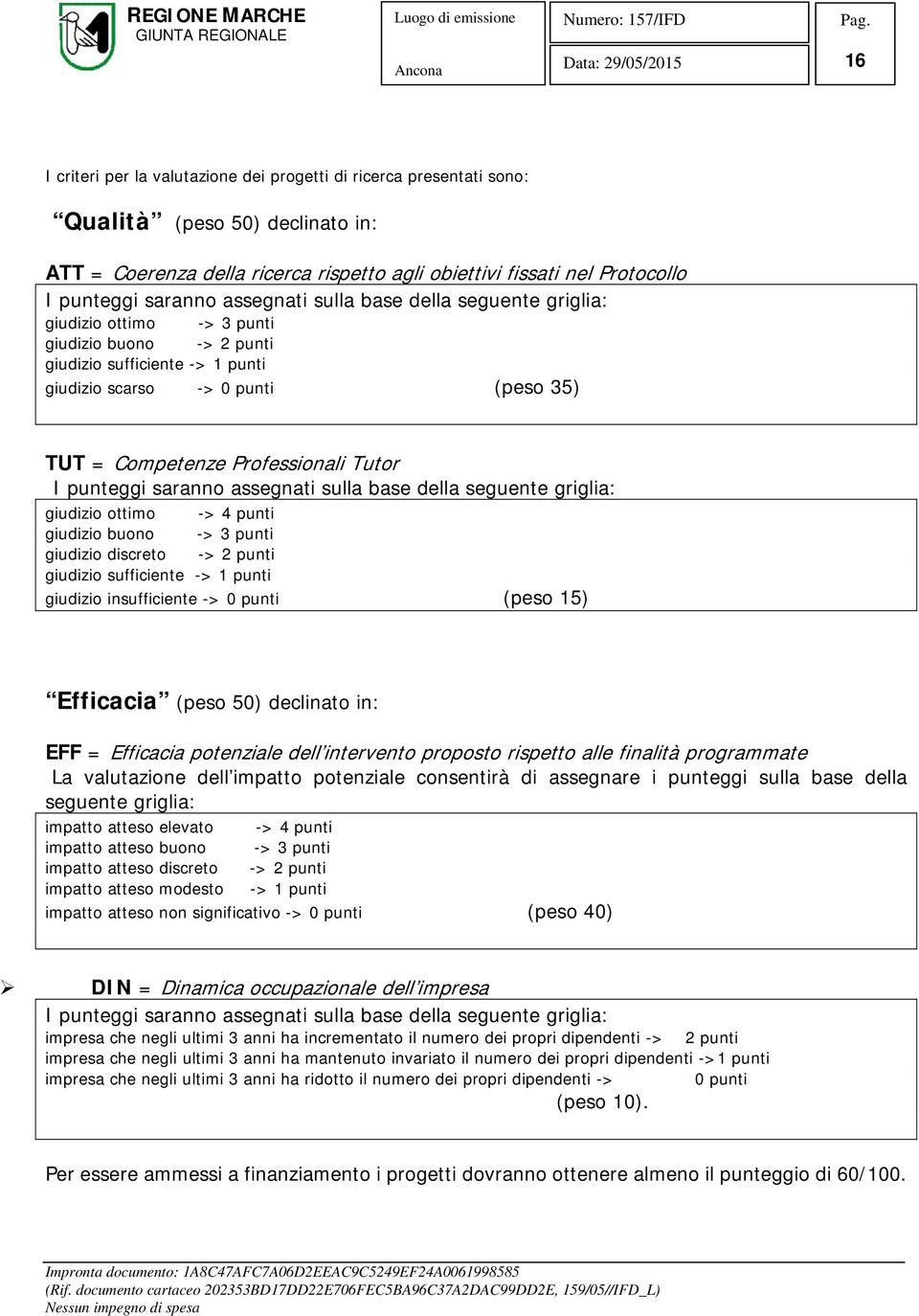 Tutor I punteggi saranno assegnati sulla base della seguente griglia: giudizio ottimo -> 4 punti giudizio buono -> 3 punti giudizio discreto -> 2 punti giudizio sufficiente -> 1 punti giudizio