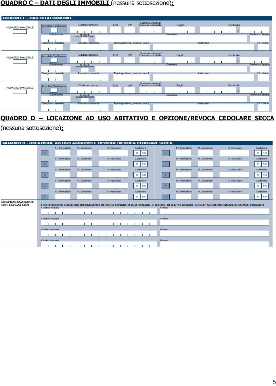 LOCAZIONE AD USO ABITATIVO E