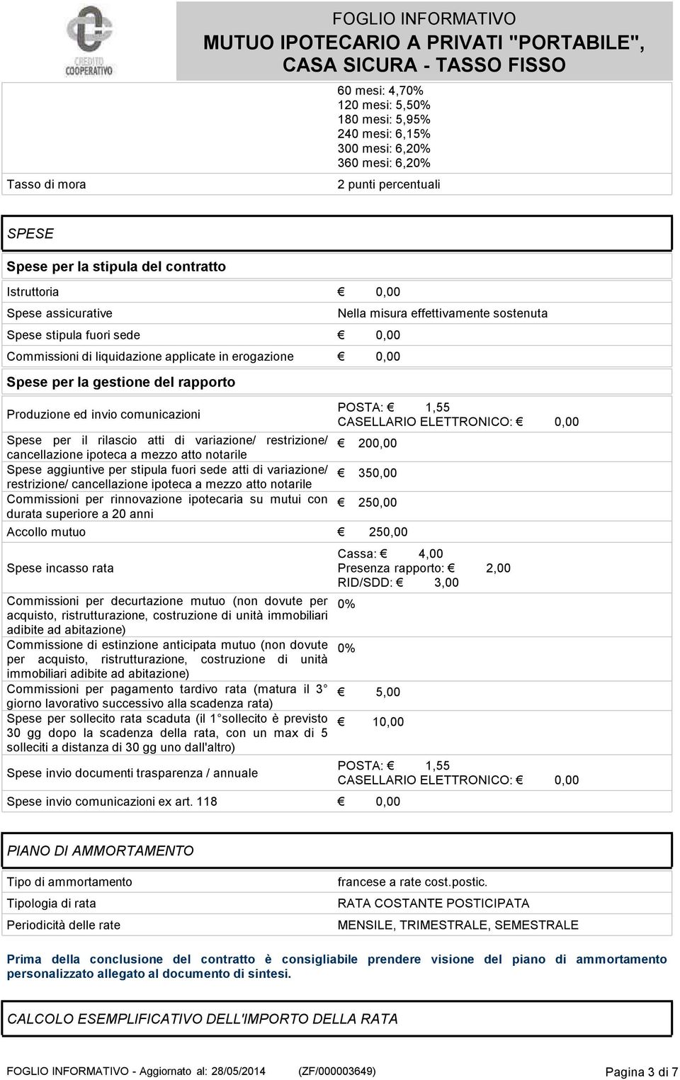 variazione/ restrizione/ cancellazione ipoteca a mezzo atto notarile Spese aggiuntive per stipula fuori sede atti di variazione/ restrizione/ cancellazione ipoteca a mezzo atto notarile Commissioni