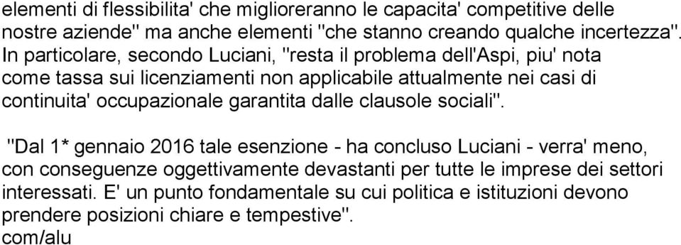 occupazionale garantita dalle clausole sociali".