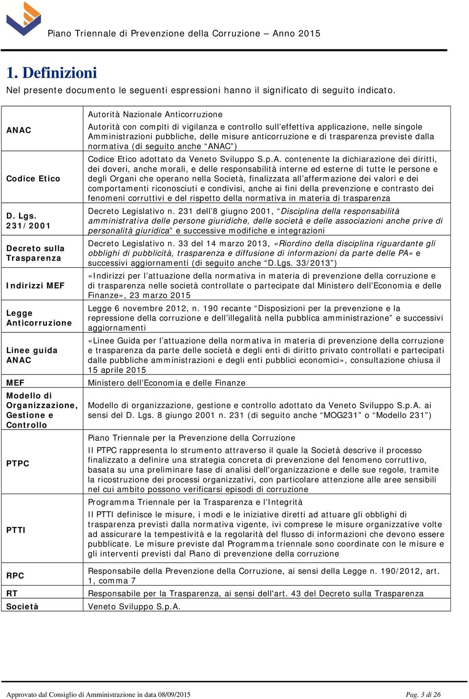 Autorità con compiti di vigilanza e controllo sull effettiva applicazione, nelle singole Amministrazioni pubbliche, delle misure anticorruzione e di trasparenza previste dalla normativa (di seguito