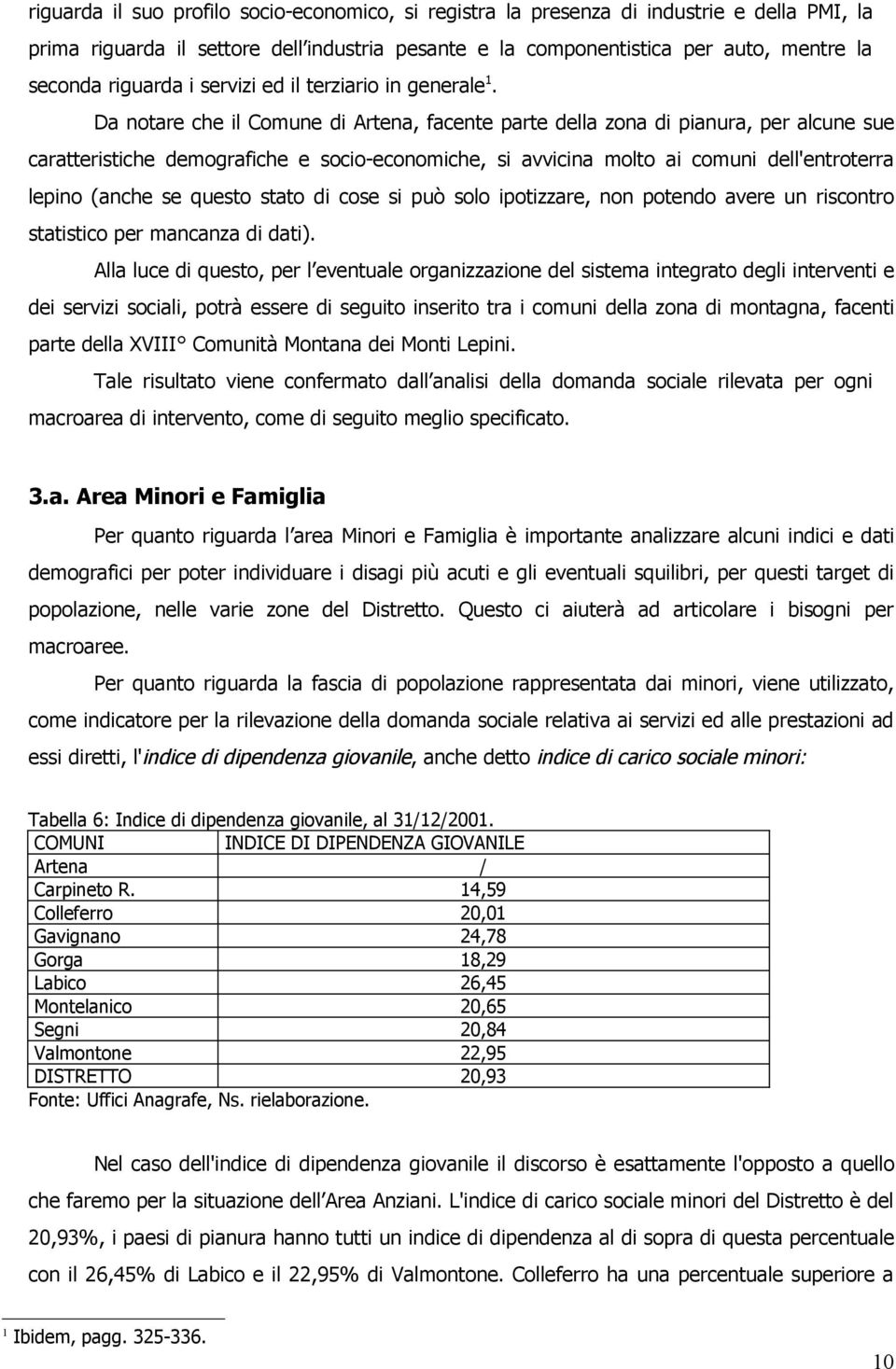 Da ntare che il Cmune di Artena, facente parte della zna di pianura, per alcune sue caratteristiche demgrafiche e sci-ecnmiche, si avvicina mlt ai cmuni dell'entrterra lepin (anche se quest stat di