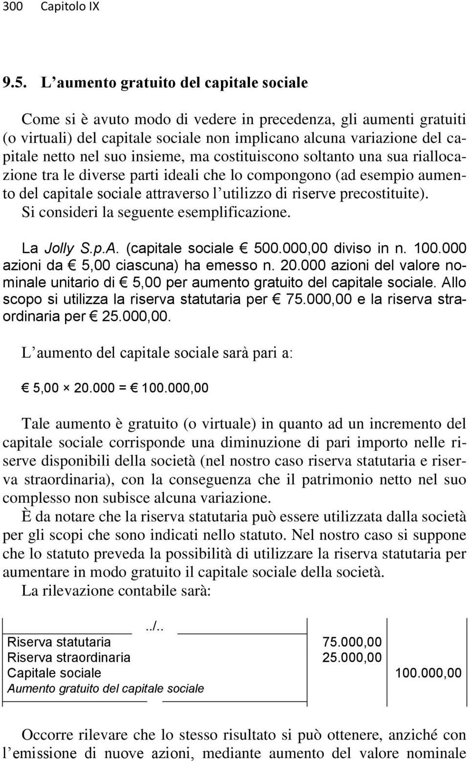 insieme, ma costituiscono soltanto una sua riallocazione tra le diverse parti ideali che lo compongono (ad esempio aumento del capitale sociale attraverso l utilizzo di riserve precostituite).