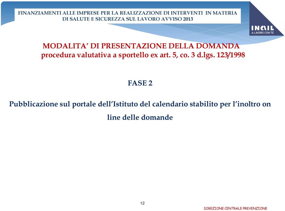 123/1998 FASE 2 Pubblicazione sul portale dell