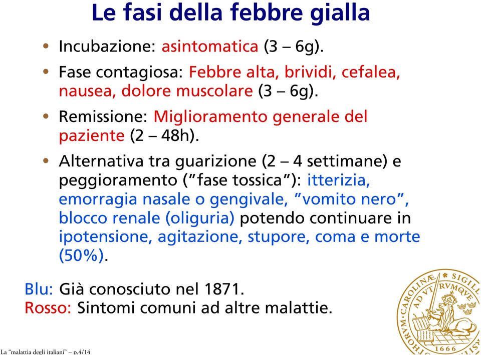 Remissione: Miglioramento generale del paziente (2 48h).