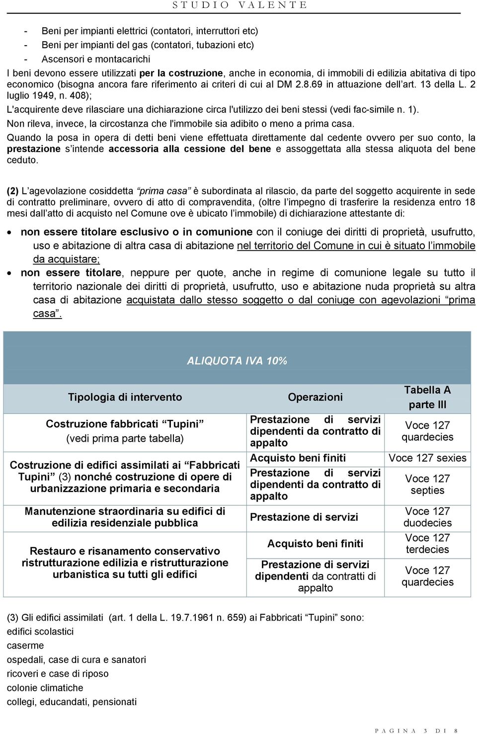 408); L'acquirente deve rilasciare una dichiarazione circa l'utilizzo dei beni stessi (vedi fac-simile n. 1). Non rileva, invece, la circostanza che l'immobile sia adibito o meno a prima casa.